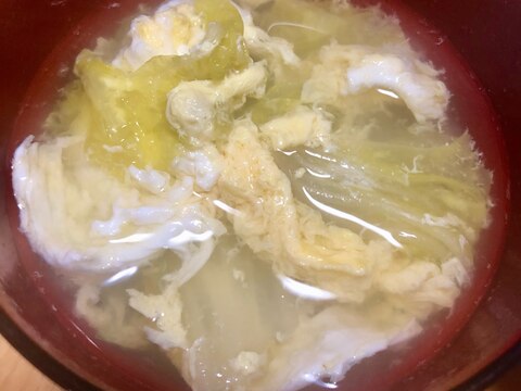 白菜と卵の和風スープ